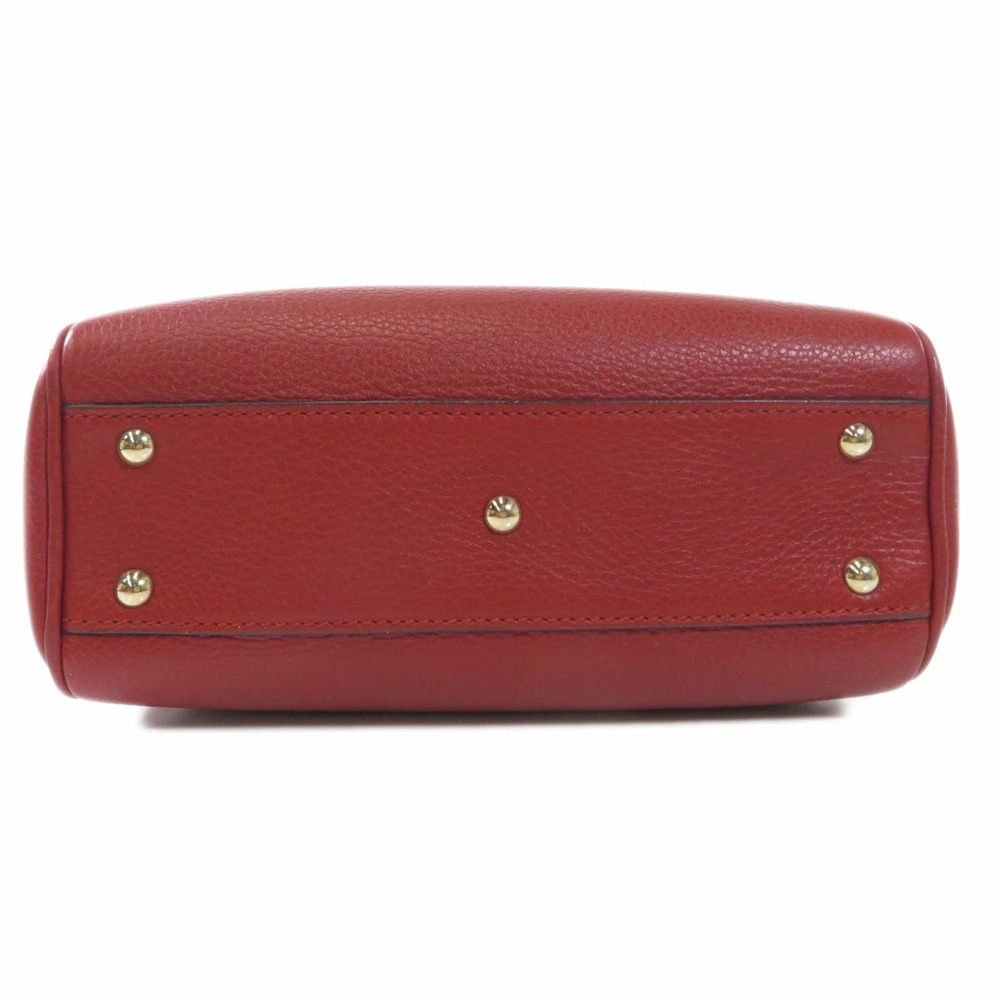 Gucci Bamboo 2way Handbag Calfskin Red - Picture 4 of 11